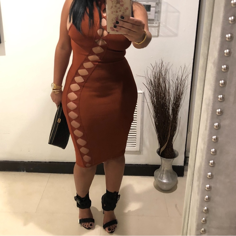 House of CB Elegant Rust Dress